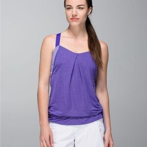 Lululemon💜Restless Tank -Heather Berry and Stripe- Size 4